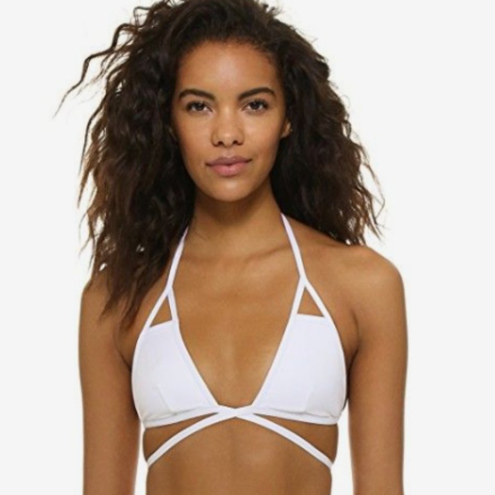 NWT Vitamin A White Serra Keyhole Wrap Top